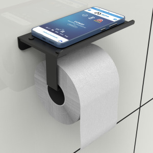 Metal Tuvalet Kağıdı Rulo Peçetelik Banyo WC için Raflı Standlı