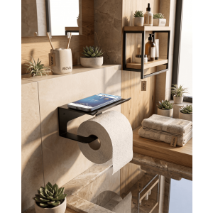 Metal Tuvalet Kağıdı Rulo Peçetelik Banyo WC için Raflı Standlı