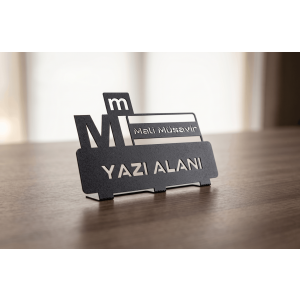 Kişiye Özel Hediyelik Ofis Için Metal İsimlik Muhasebe Mali Müşavir Tasarımlı