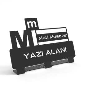 Kişiye Özel Hediyelik Ofis Için Metal İsimlik Muhasebe Mali Müşavir Tasarımlı