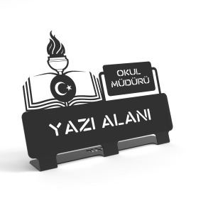 Kişiye Özel Hediyelik Ofis Için Metal İsimlik MEB Okul Öğretmen Tasarımlı