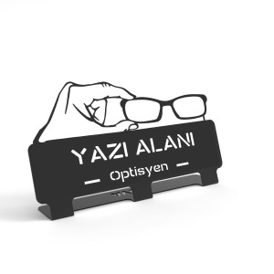 Kişiye Özel Hediyelik Ofis Için Metal İsimlik Gözlükçü Optisyen Tasarımlı