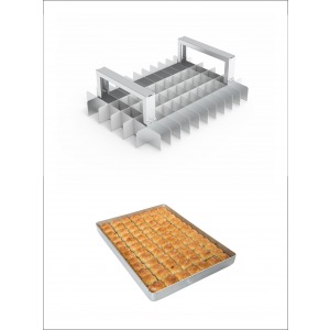 Baklava Dilimleme Bıçağı Paslanmaz Çelik Baklava Dilimi İz Çıkarma Bıçağı 30 x 40 Tepsi - 6x12 Dilim